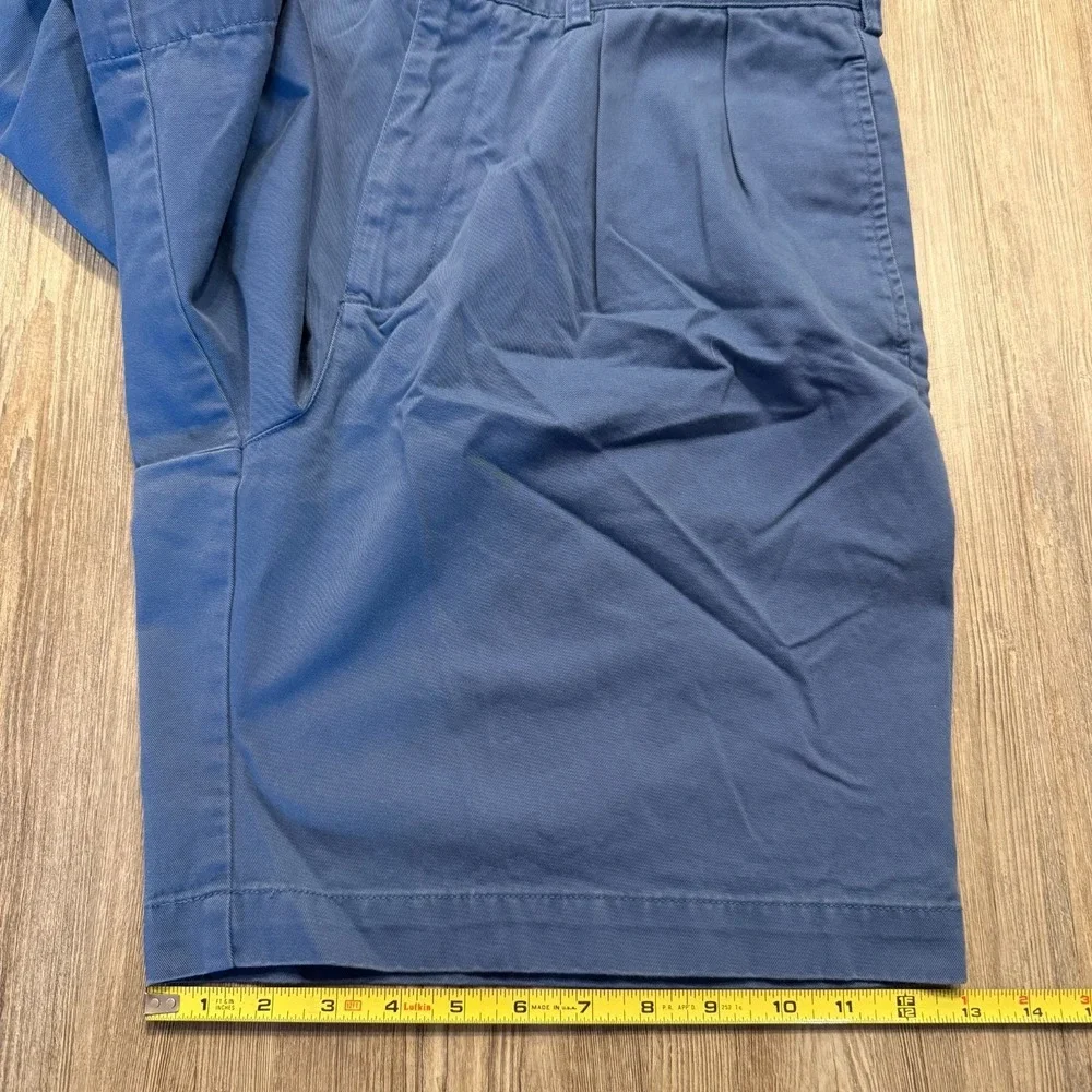 Polo Ralph Lauren Mens 34 Vintage Tyler Pleated Blue Shorts